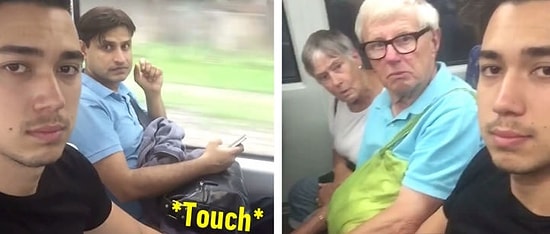 Rastgele İnsanların Bacaklarına Dokunan Gencin Kaydettiği Efsane Tepkiler