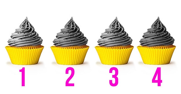 4. В какой из этих серых капкейков добавили больше всего черного красителя, что делает его самым темным?