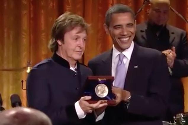 7. Paul McCartney & Barack Obama