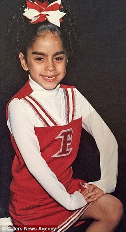 Personal challenge: Miss Soto pictured aged 10, left, and 11, right, before she was diagnosed.