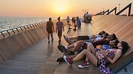 İzmir'de Göz Kamaştıran Bir Tasarımla Yapılan "Yaya Köprüsü" ve "Gün Batımı Terası"