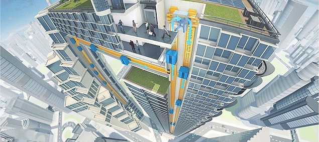 3. "D&uuml;nyanın en uzun binası" olarak nitelendirilen projenin konsept &ccedil;izimlerinde bir tepe noktasından sonra ters "U" şeklinde aşağıya inen, olduk&ccedil;a farklı bir tasarımın yapıldığı g&ouml;r&uuml;l&uuml;yor.