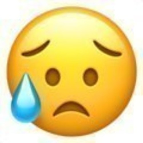 "Disappointed but relieved face."