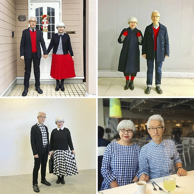 Эта пара в браке уже 37 лет и всегда одевалась в одежду одного стиля.