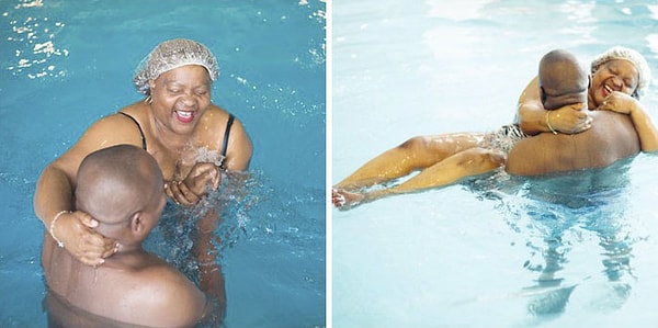 14. "Когда мы с сестрой пытались научить наших родителей плавать, они просто наслаждались обществом друг друга."