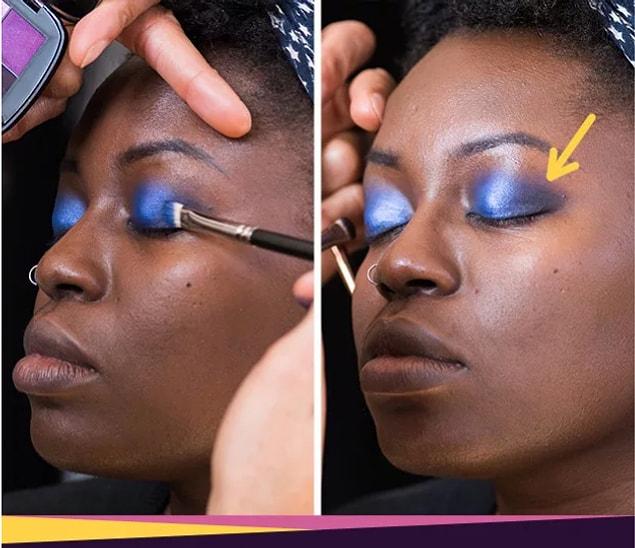 Create a prismatic effect by applying a darker color than your base to the outer corners. This will give you more illusion and depth.