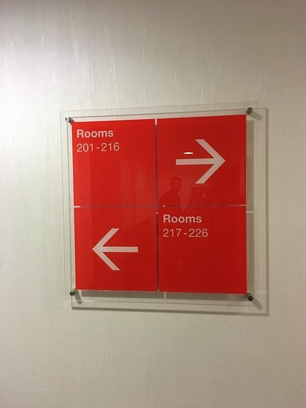 10. Oda numaranız 210 diyelim. Sağa mı, sola mı?