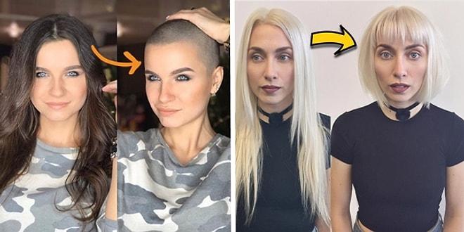 Saçlarını Kısaltmak İsteyen Kadınlara İlham Verecek 17 Öncesi/Sonrası Fotoğrafı 💇