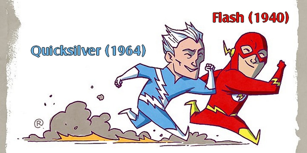 DC ve Marvel Evrenindeki Benzer Yetenekli Kahramanları Ele Alan 22 İllüstrasyon