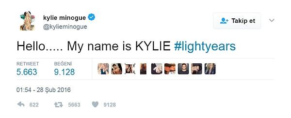 Kylie Minogue ise Twitter hesabından olaya böyle bir gönderme yapmıştı...