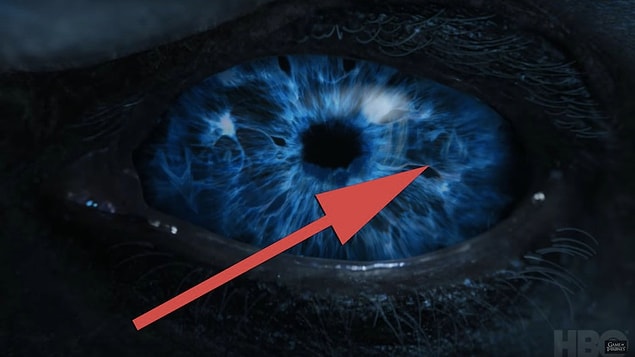 1. After the release of Season 7 trailer, a Reddit user named FacelessGreensear shared a zoomed photo Night's King's eye.