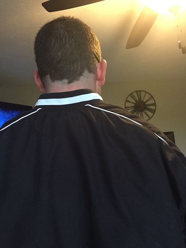 14. "Мой муж захотел подстричь сам себя. Вот  результат"