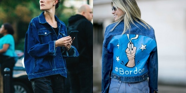 17. В более тёплую погоду отдай предпочтение джинсовке. Это могут быть оверсайз-курточки со всевозможными нашивками и аппликациями.
