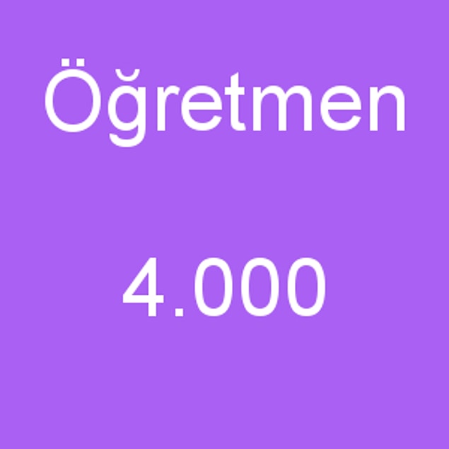 Öğretmen - 4.000 TL!