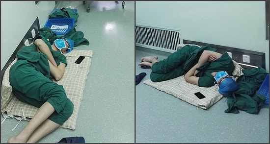 Фото китайского хирурга, спящего в коридоре больницы, взбудоражило Интернет!