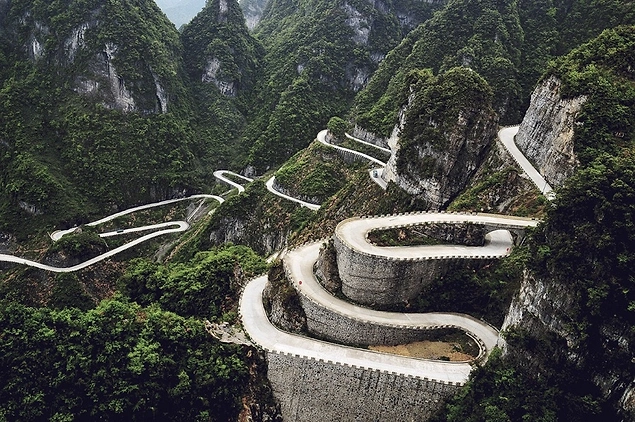 Tianmen Mountain road, China