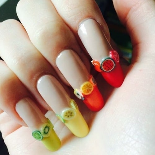 Yup. That's THREE years without cutting her nails. Here's what they looked like when she started growing them out: