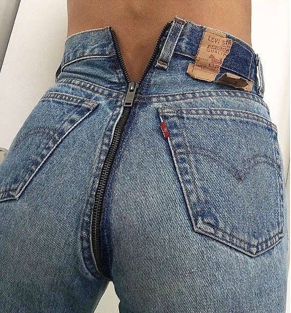 Zip up bum jeans Clearance