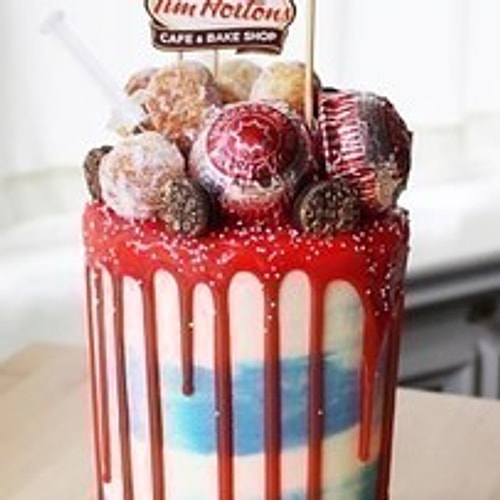 This cute cake celebrates Canadian café chain Tim Horton's, which will be opening in Glasgow soon.