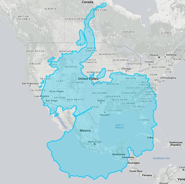 Yes, Antarctica is big, but not as big as half the world like on the map! Here is a comparison to America.