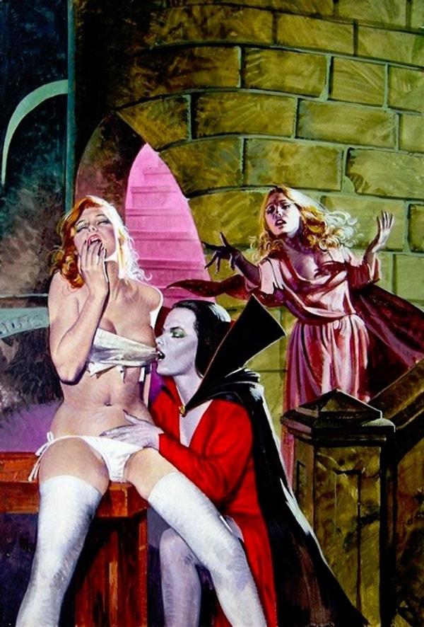 1. Taglietti'nin seks ve korku resimleri genellikle popüler korku filmlerinin bilinen karakterleri oluyordu.