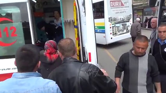 Otobüs Çarpan Eşine 'Oh Olsun' Diyen Teyze
