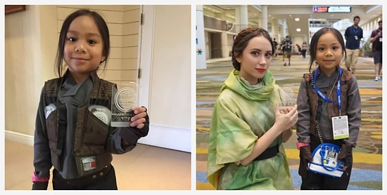 Маленькая девочка скосплеила Джин Эрсо, чтобы передать планы «Звезды смерти» принцессе Лее