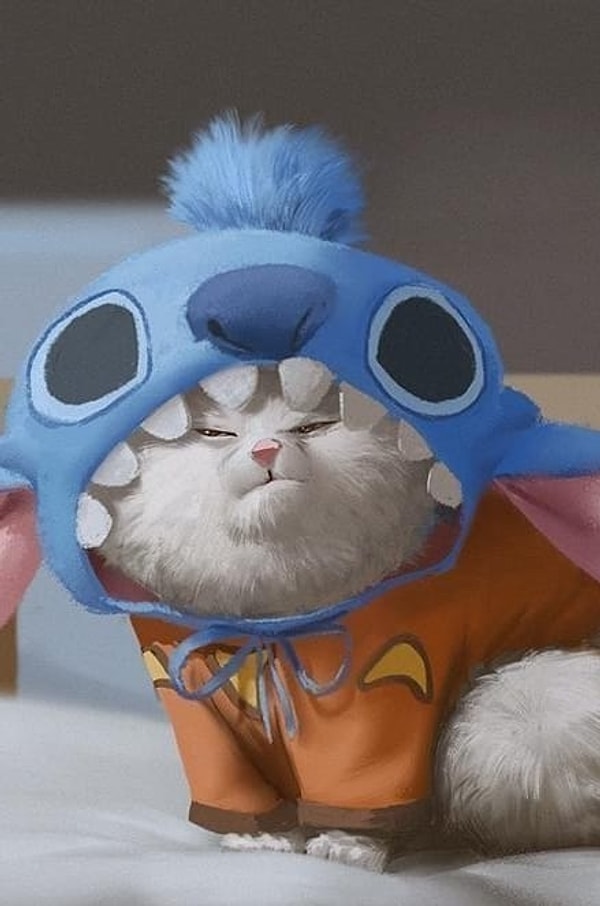 7. В "Город героев" на стене можно заметить фотографию кота, одетого как Стич