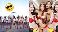 Vietnam'daki Havayoluna Tomarla Para Kazandıran Bikinili Hostes Ekibi