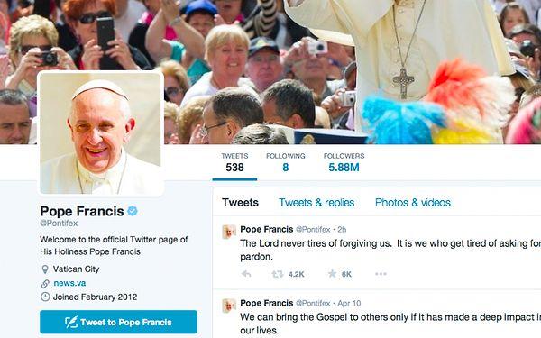 6. Under the Pope's new offer, those who follow the week's events on the Twitter feed can get a speedier transit through purgatory, hopefully on the way to heaven.