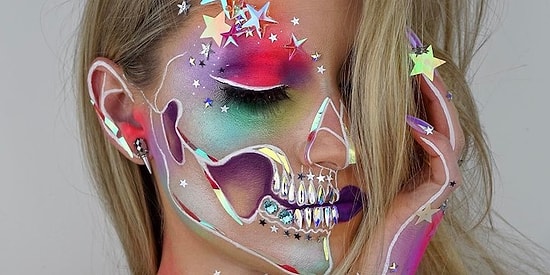 Страшно красиво: гламурные черепа как дань традициям в работах талантливого визажиста