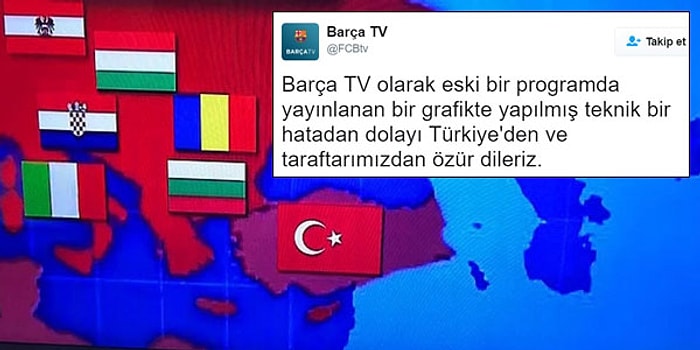 Barça TV'deki Türkiye Haritası Skandalı Sonrası Barcelona Özür Diledi