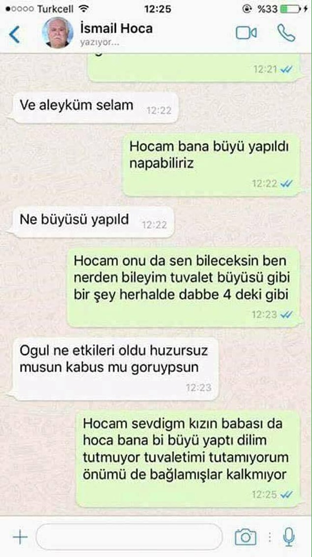 1. Bana büyü yapıldı