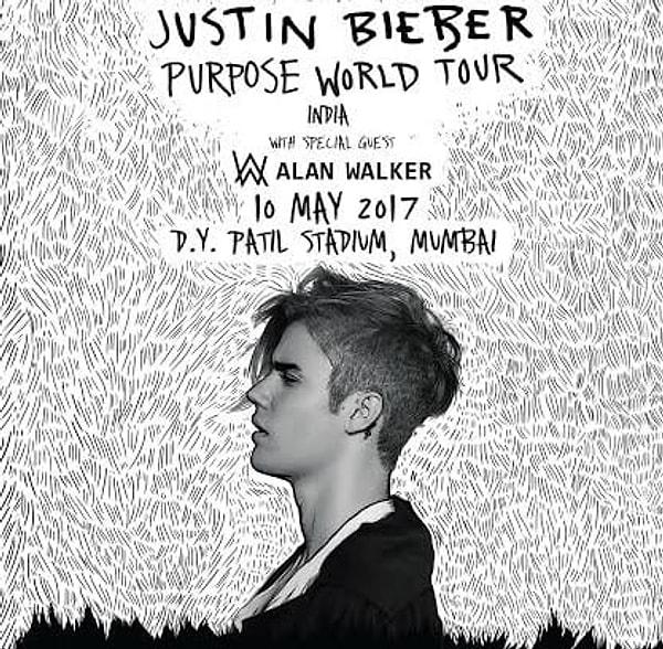 10 Mayıs'ta dünya starı Justin Bieber, Purpose Dünya Turu kapsamında Hindistan'da sahneye çıkacak.