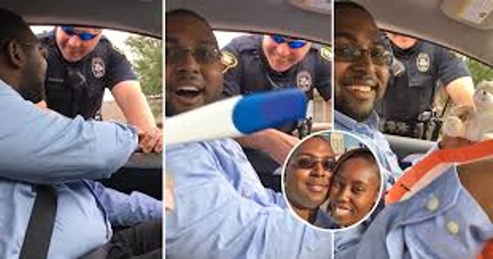 Eşine Hamile Olduğunu Söylemek İçin Polislerden Yardım Alan Kadından Müthiş Sürpriz