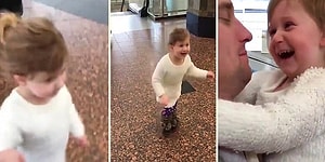 This Girl's Joy After Reuniting With Her Father Will Put A Genuine Smile On Your Face