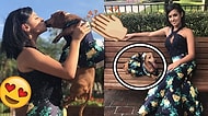 Balo Elbisesinin Aynısından Biricik Köpeğine de Giydirip Herkesi Büyüleyen Genç Kadın