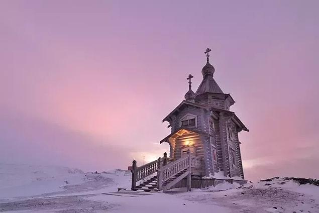 15. The most common religion in Antarctica is Christianity. There are 8 churches in total.
