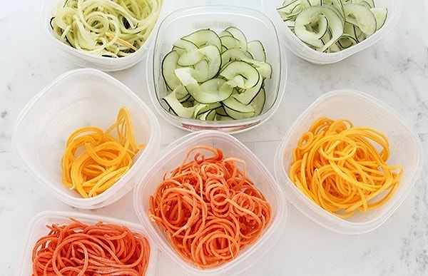 4. Овощи, нарезанные спиралью