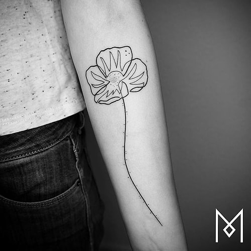 Tattoo Artist Creates Awesome Artworks Just By Using A Single Line!