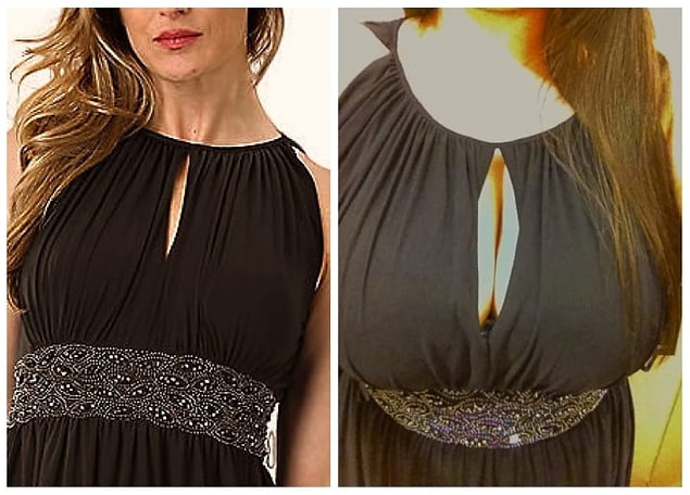 4. Dresses that don't look anything like it was meant to on the model