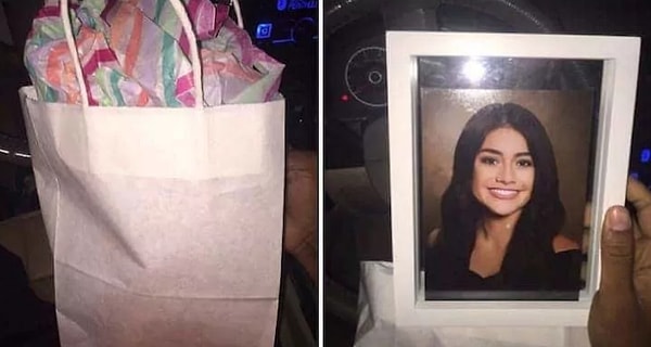 14. Девушка подарила молодому человеку на День рождения свой портрет!