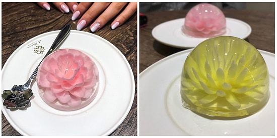 Сама нежность: Желейное пирожное с цветком распустившейся сакуры!