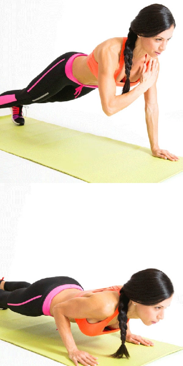 3. Отжимания с касаниями плеча