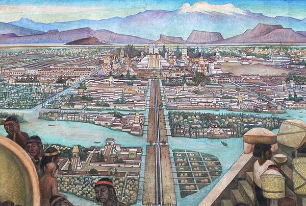 7. Meksiko, Aztekler tarafından 1325'te kuruldu.