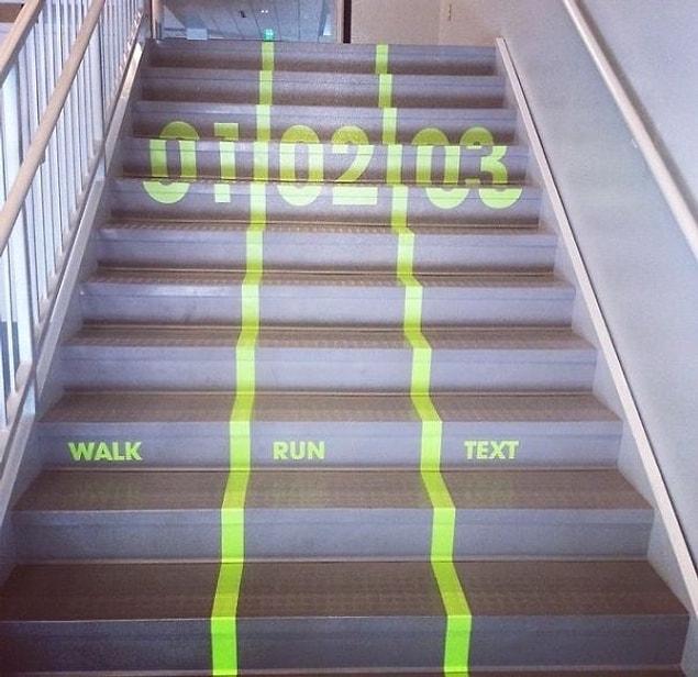 11. Hate getting stuck behind slow people on the stairs? This school just put these everywhere on campus!