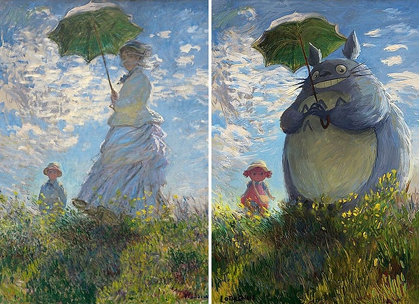 1. "Прогулка. Дама с зонтиком", Клод Моне