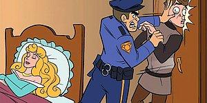 6 забавных комиксов о том, что было бы, если бы в мультиках Диснея была полиция