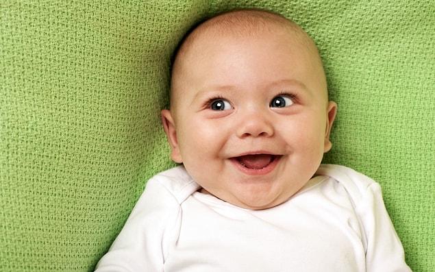 4. Babies laugh. Because they realize that they make their mothers happy by doing so.