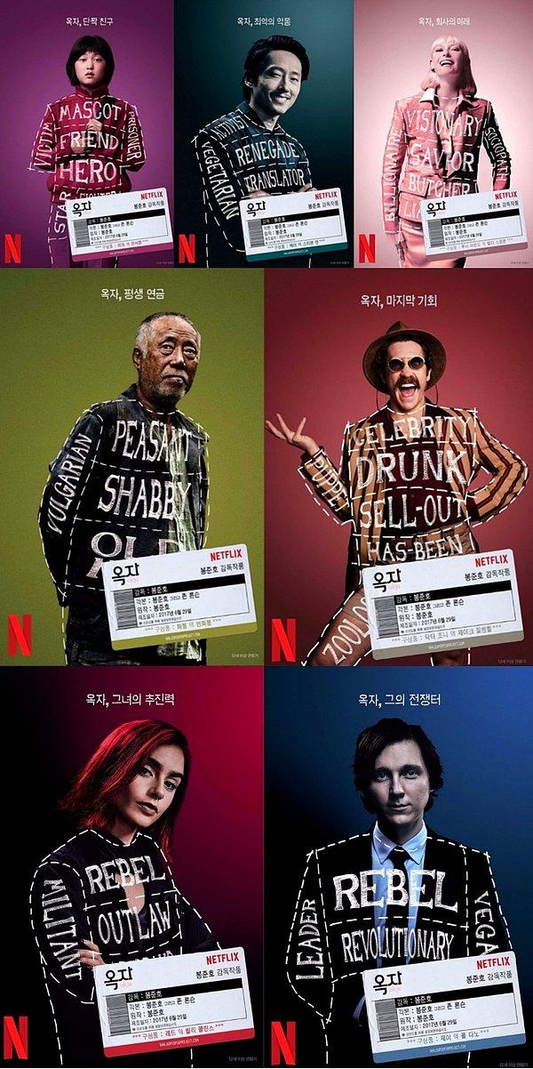 2. Netflix'in, Cannes'da yuhalanan filmi "Okja"nın karakter tanıtım posterleri yayınlandı.